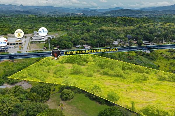 Venta de terreno comercial sobre la interamericana en coronado