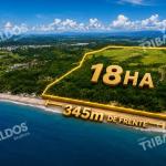 Terreno frente al mar en venta en río hato | 18 hectáreas | us$38/m²
