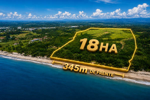 Oceanfront land for sale in río hato | 18 hectares