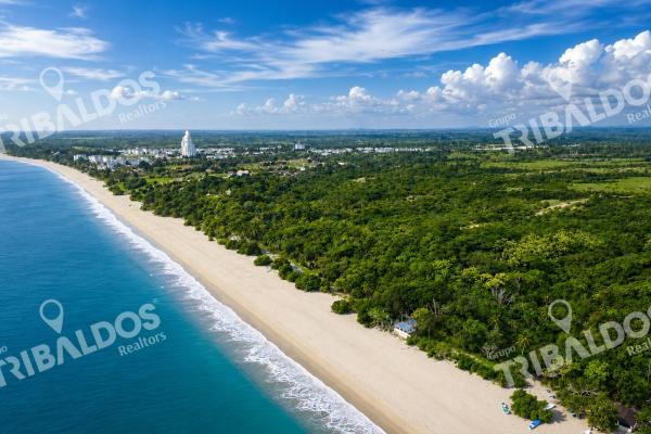 Terreno frente al mar en venta en río hato | 18 hectáreas | us$38/m²