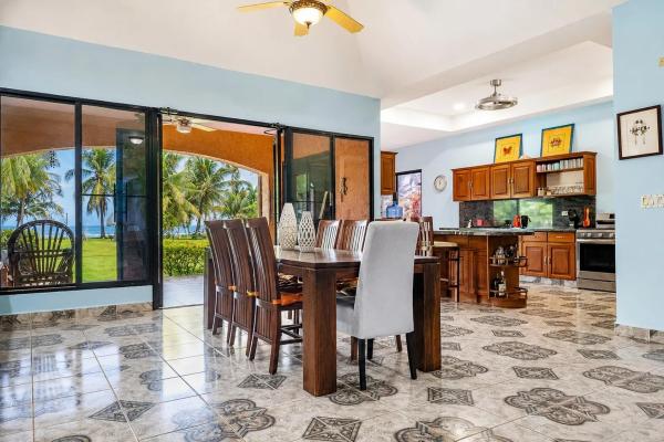 Beachside home with solar panels in las lajas