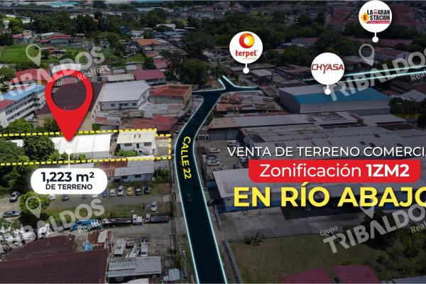 Venta de terreno comercial 1zm2 en río abajo
