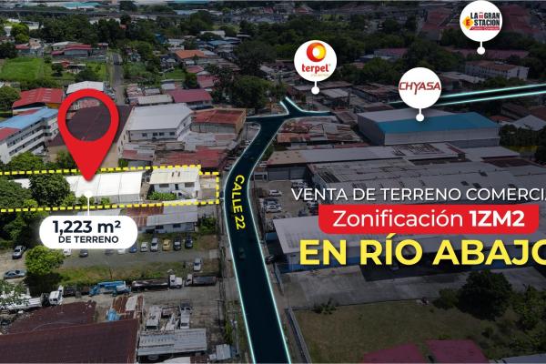 Venta de terreno comercial 1zm2 en río abajo