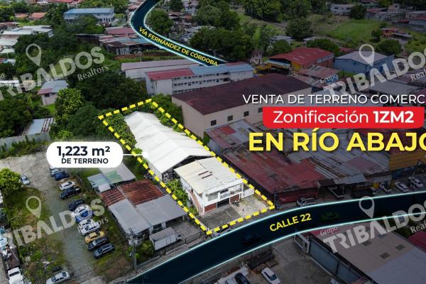 Venta de terreno comercial 1zm2 en río abajo