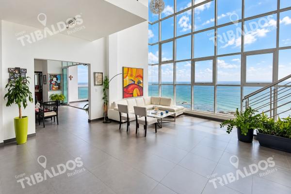 Venta de apartamento frente al mar ph ocean drive, punta pacífica, 4 recámaras