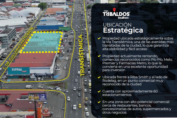 Sale of commercial plaza renting on transístmica