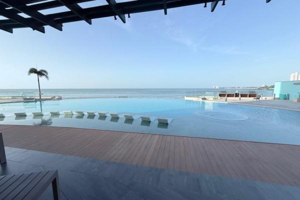 Apartamento moderno de 2 habitaciones frente al mar en playa malibú