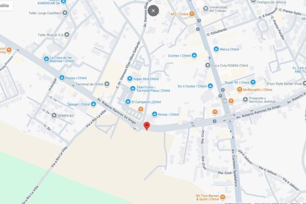 Commercial land for sale in front of novey, chitré