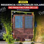 Venta de casa con paneles solares no paga factura de luz