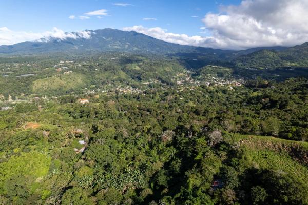 Finca de café y aguacate de boquete con vistas al volcán barú