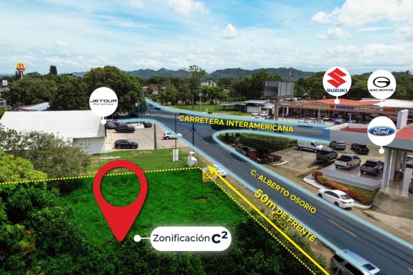 Venta de terreno comercial en chiriquí a pasos de la panamericana
