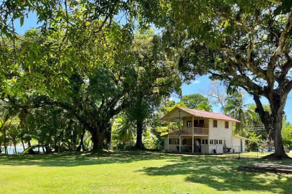 Prime oceanfront estate w/dock & beach, isla colon
