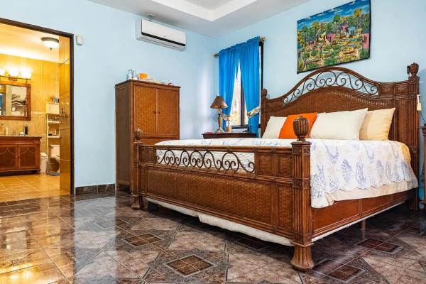 Beachside home with solar panels in las lajas