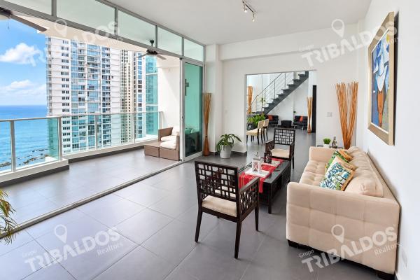 Venta de apartamento frente al mar ph ocean drive, punta pacífica, 4 recámaras