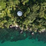 Vista de ensueño del mar y la jungla de drago