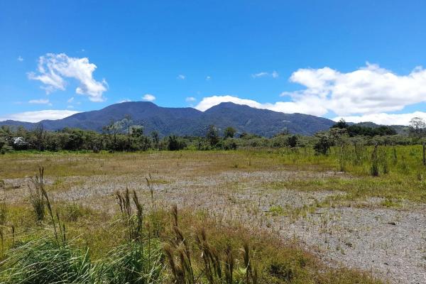 Flat road-front lot for sale in volcan