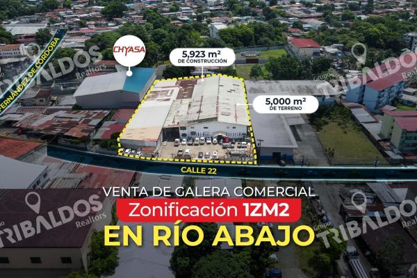 Venta de galera comercial en río abajo 5,923 m²