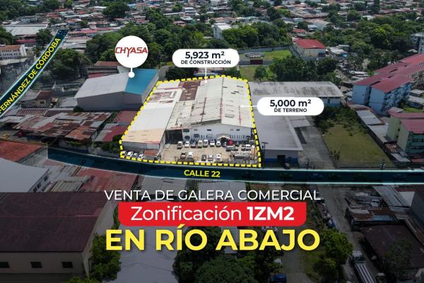 Venta de galera comercial en río abajo 5,923 m²