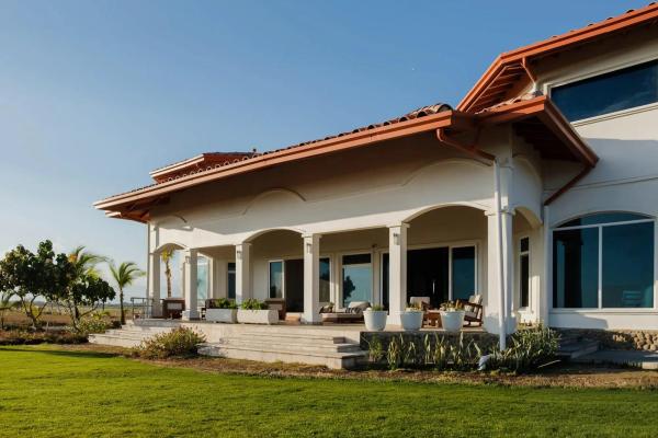 Beachfront mansion with pool in la barqueta
