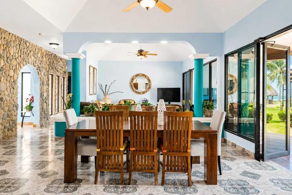 Beachside home with solar panels in las lajas
