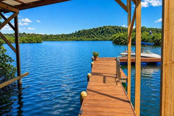 Private marina in bocas del toro, panama