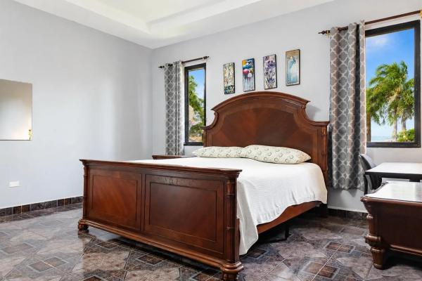 Beachside home with solar panels in las lajas